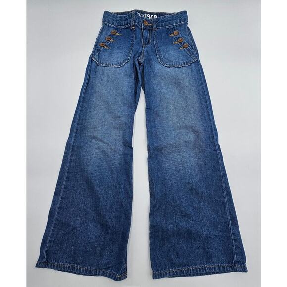 Gap Girl's Size 6/7 Red and White Sweater with Matching Sailor Jeans - Picture 4 of 7